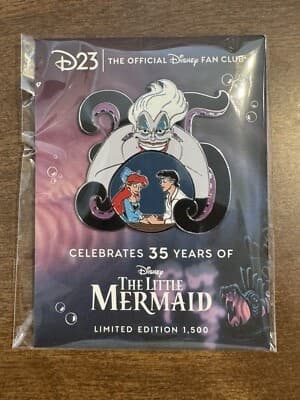 D23 Exclusive - The Little Mermaid 35th Anniversary Glow-in-the-Dark LE 1500 pin
