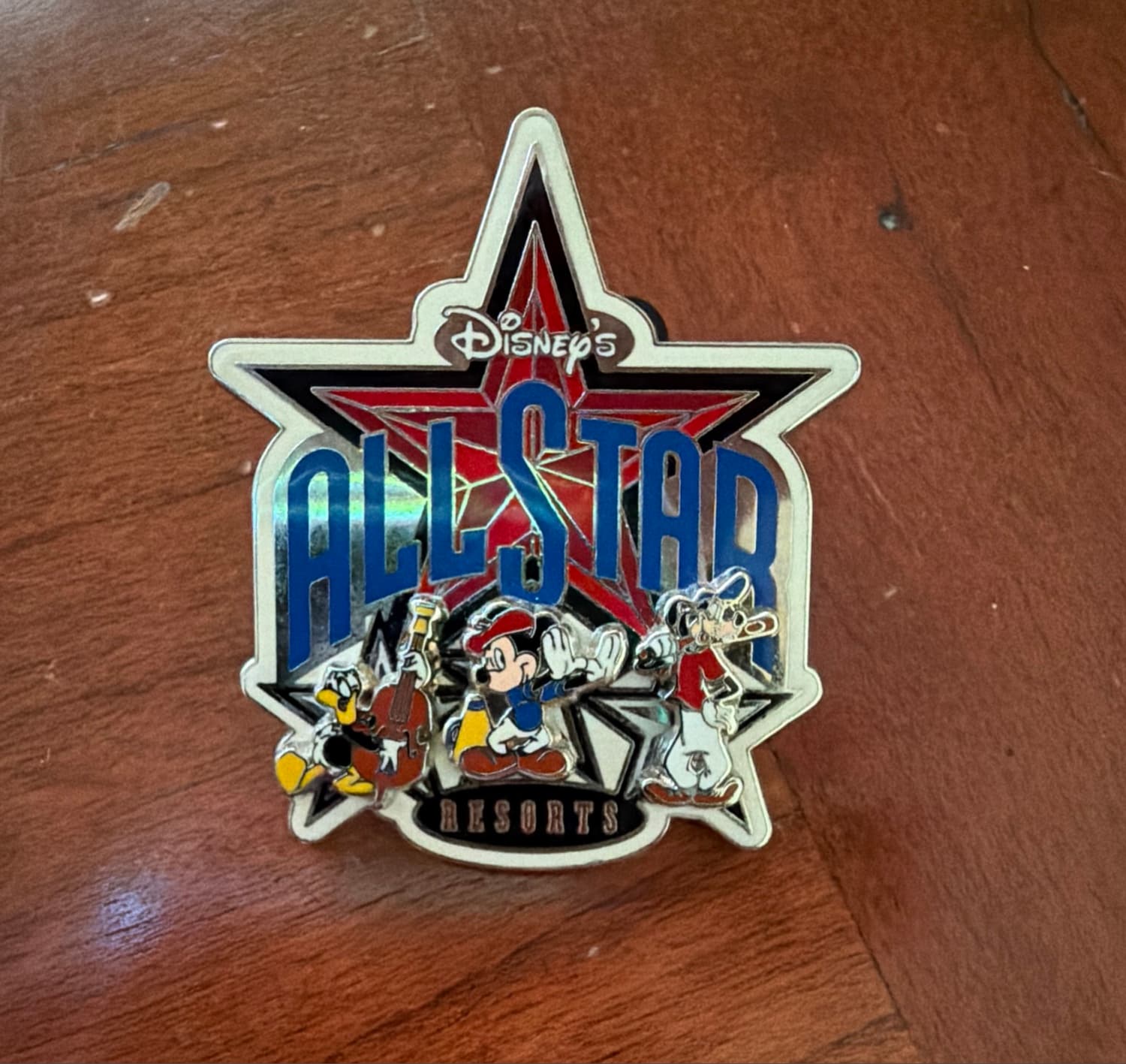 All Star Resorts - Donald Duck, Mickey Mouse & Goofy Logo Pin
