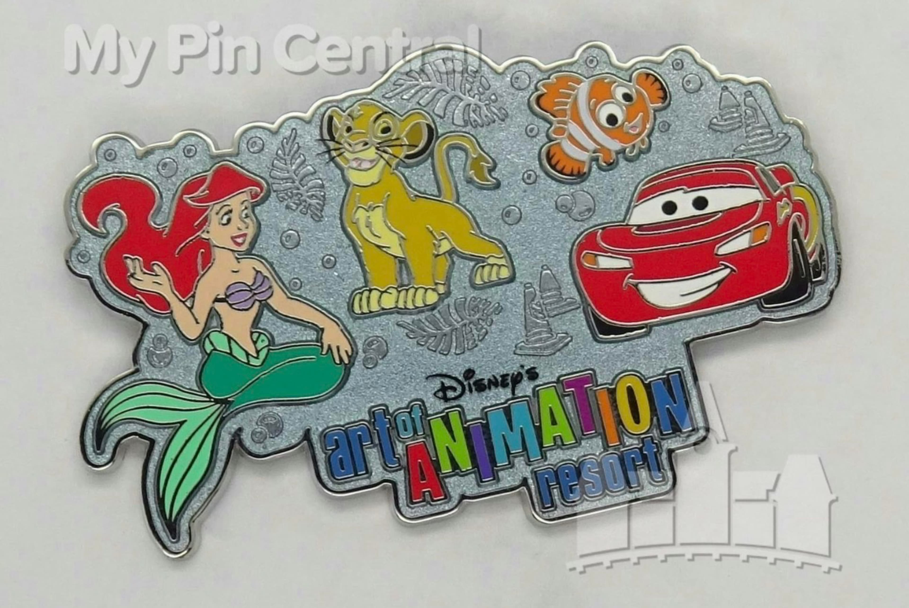 Ariel, Simba, Nemo and Lightning McQueen - Disney's Art of Animation Resort