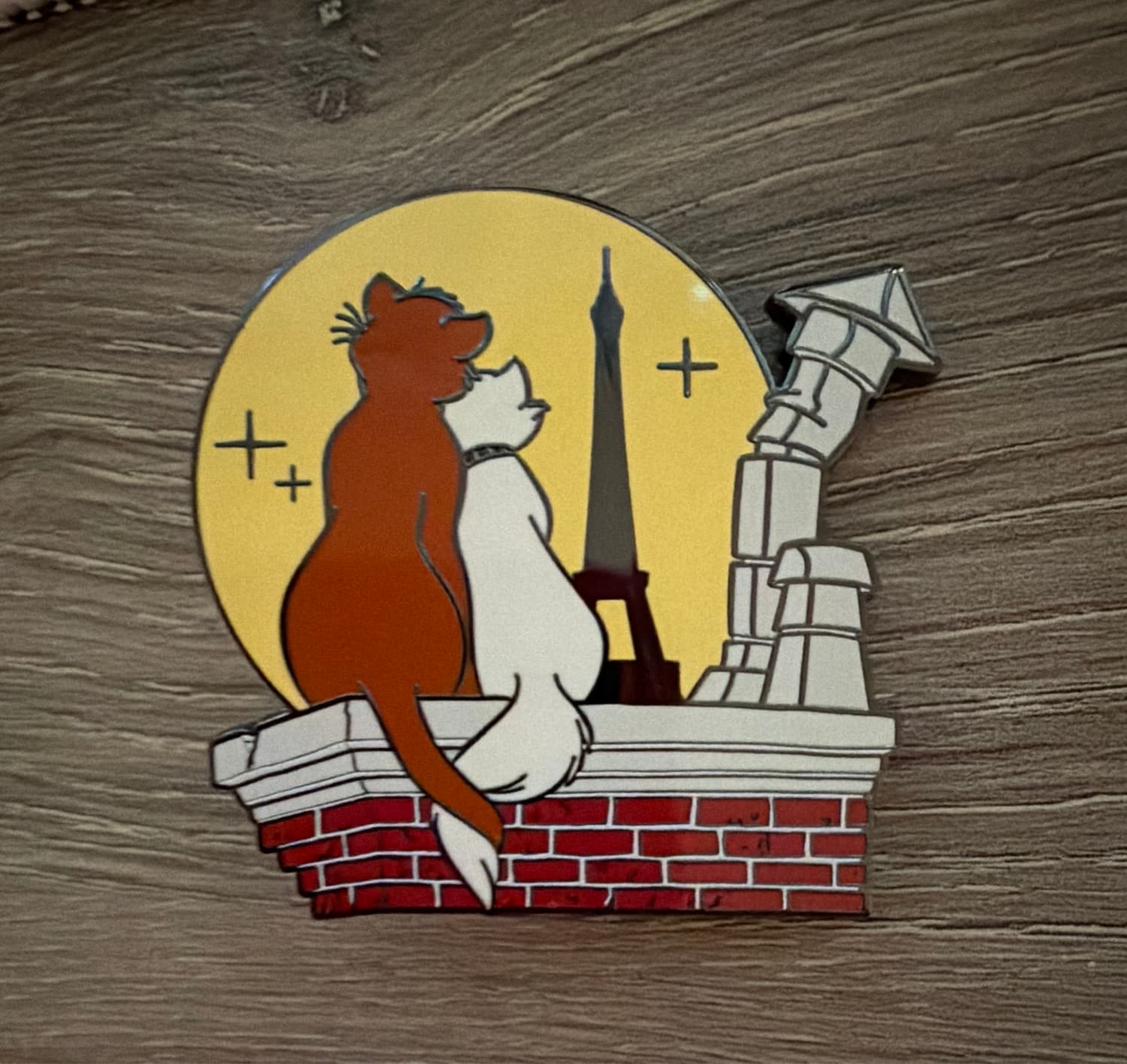 The Aristocats Duchess and O'Malley Eiffel Tower Paris Pin