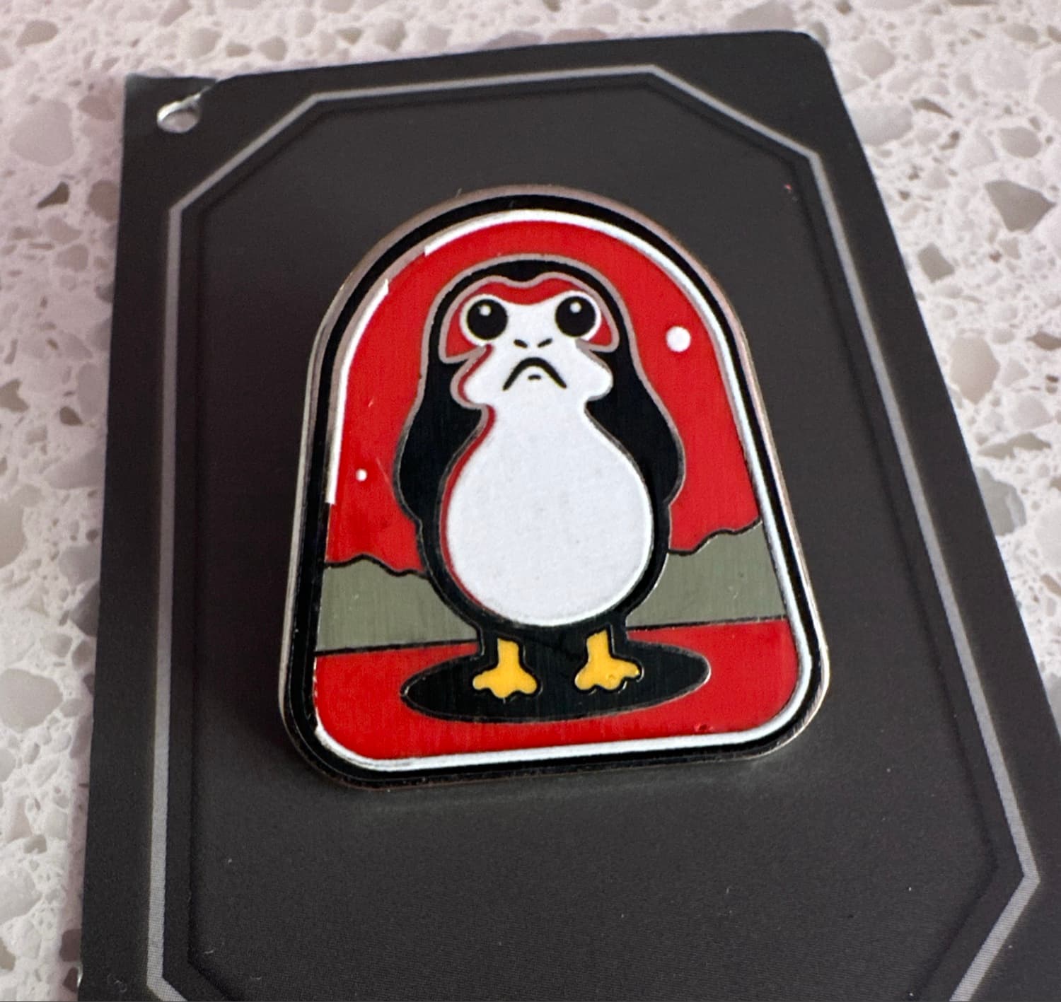 Star Wars: The Last Jedi Porg (Red Background) Enamel Collector Pin