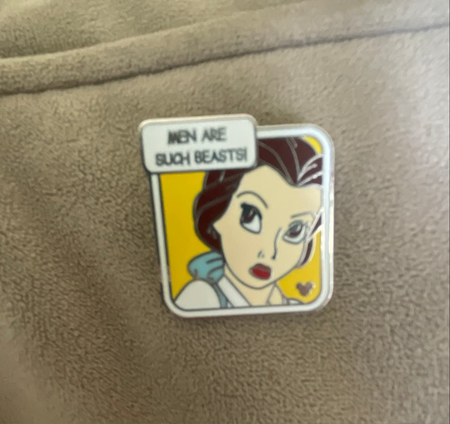 Belle "Men Are Such Beasts!" Hidden Mickey Pin