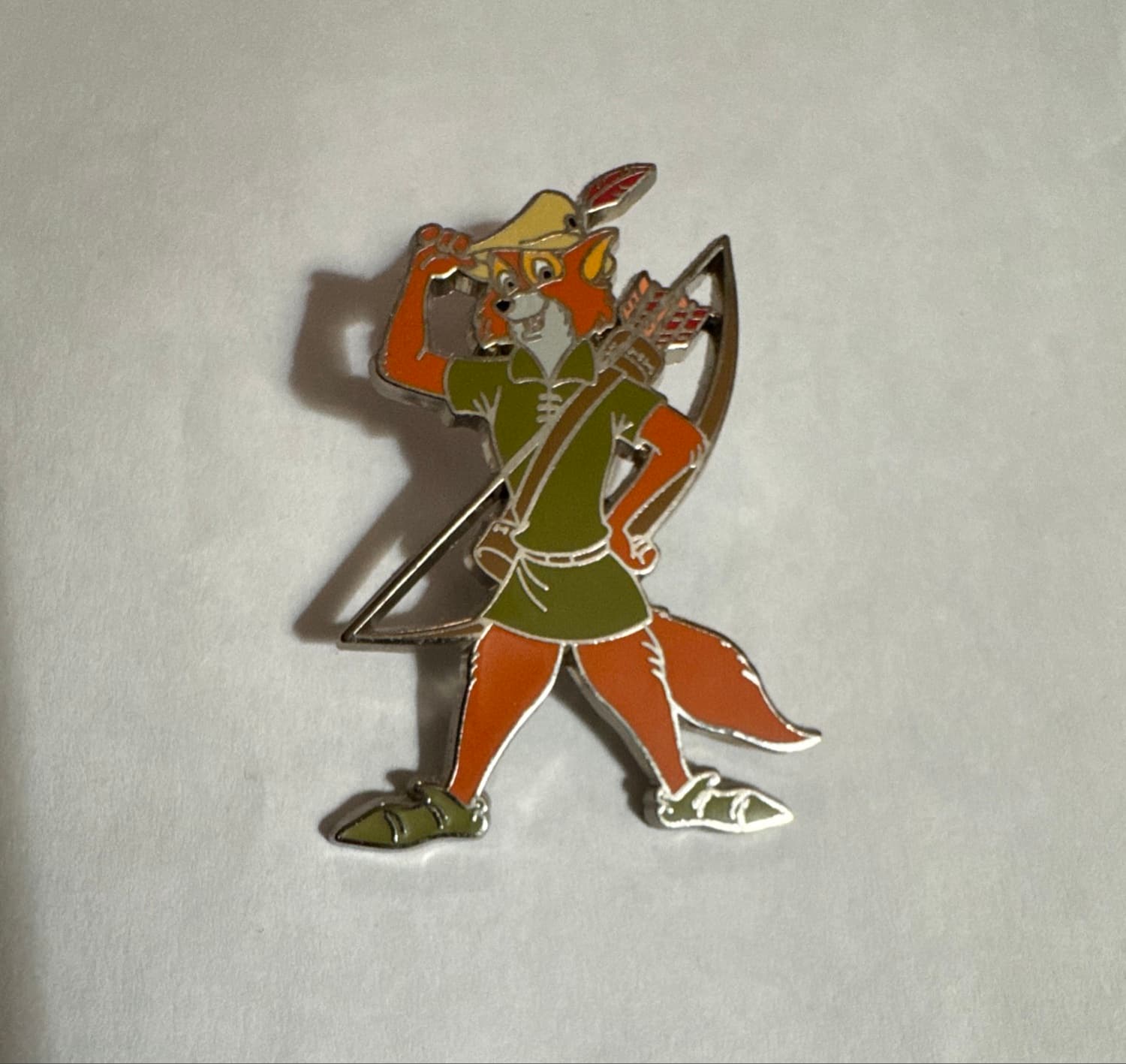 Robin Hood Standing Bow Arrow Tipping Hat Fox