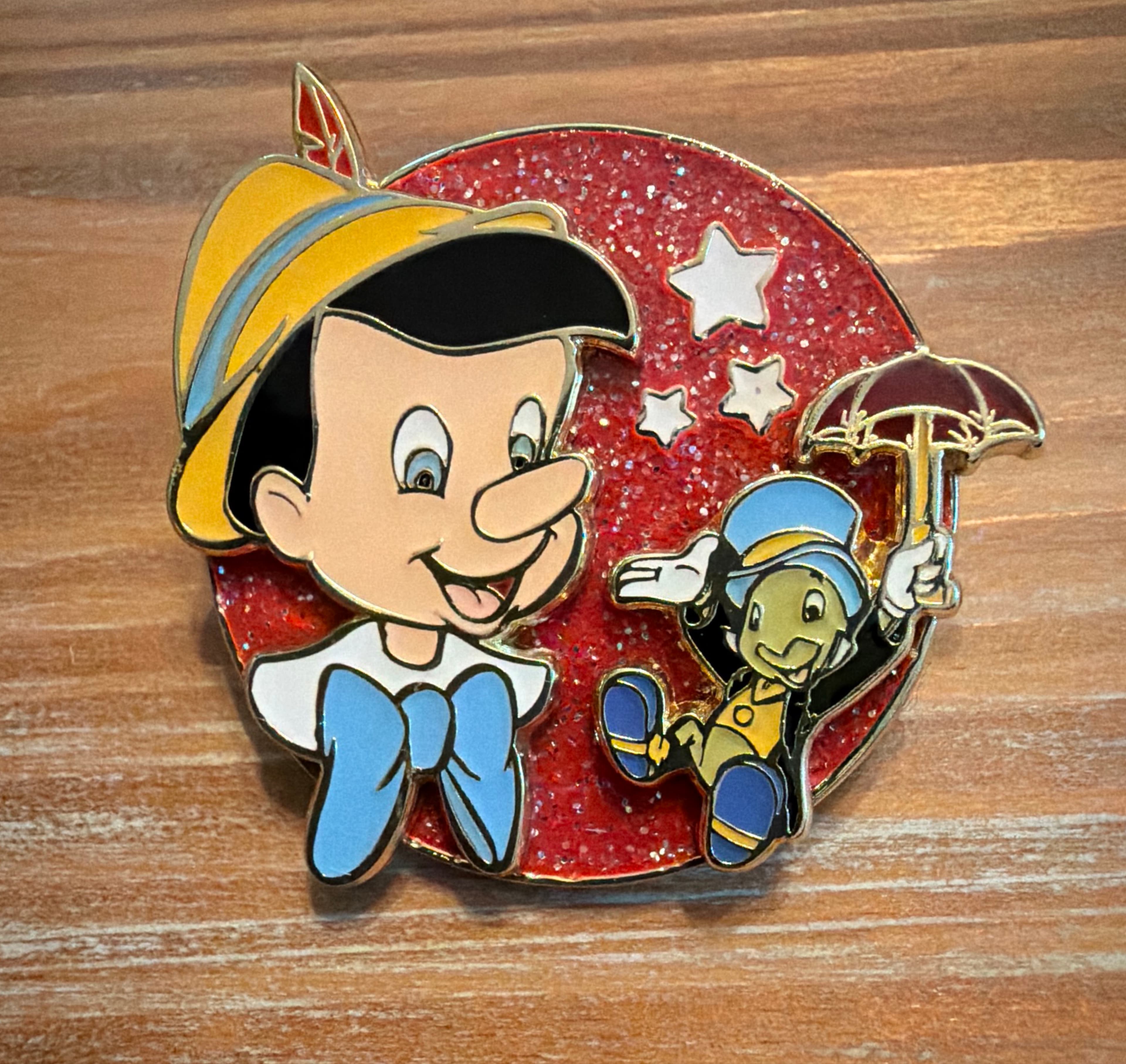 Loungefly Disney Pinocchio Jiminy & Pinocchio Exclusive Enamel Pin