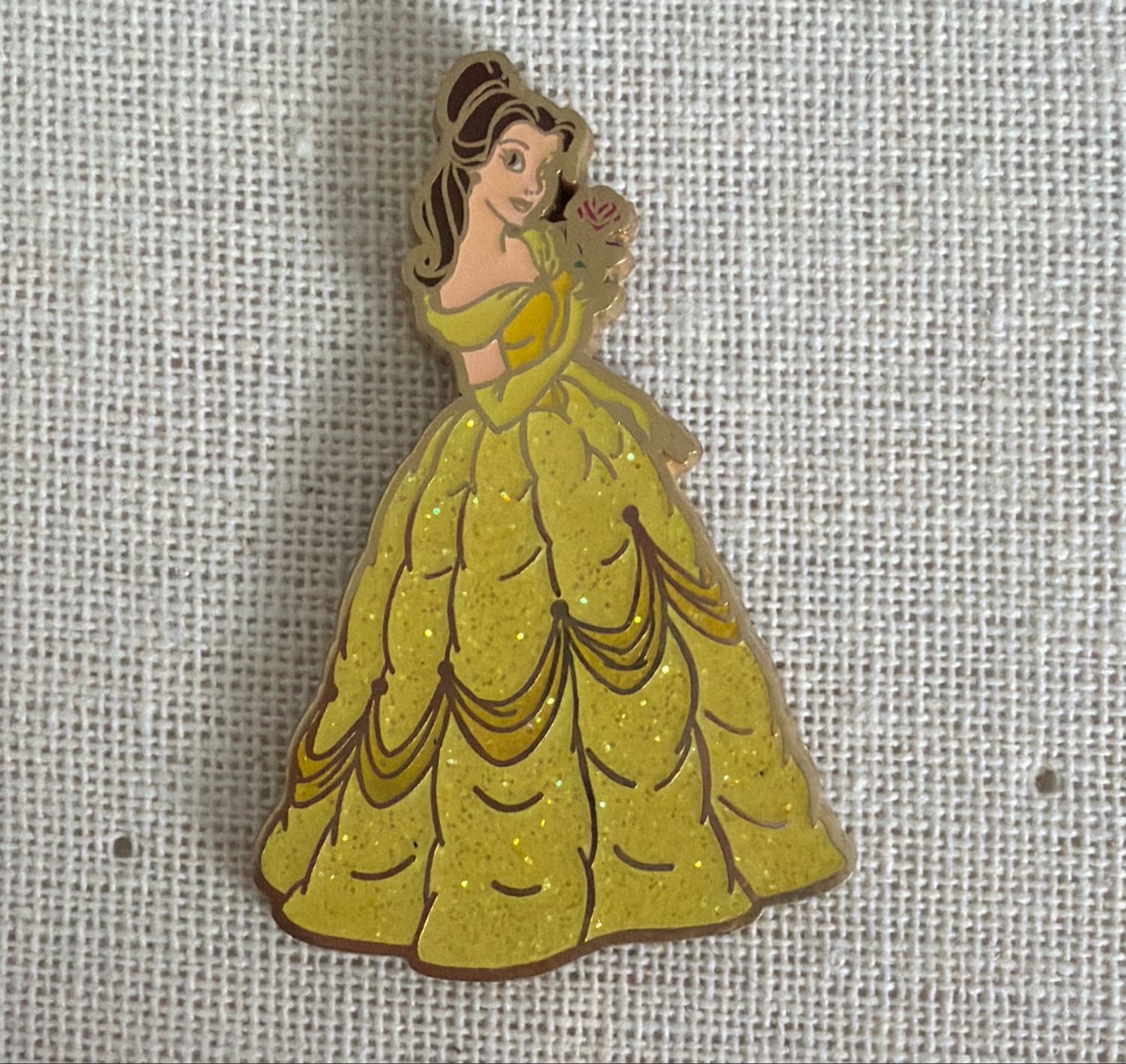 Glitter Princess - Belle holding rose