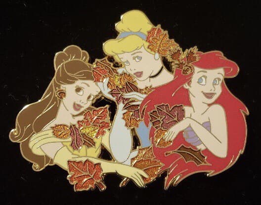 Belle, Ariel and Cinderella Fall Leaves