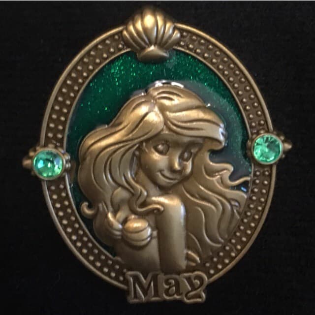 Birthstone Cameo Brooch - May - Ariel