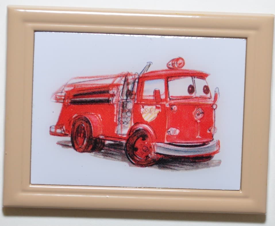 D23 2017 - Pixar Animation Sketch Framed Set - Cars - Red the Fire Truck ONLY front