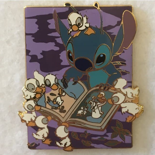Stitch Reading The Ugly Duckling (Cloudy Purple)