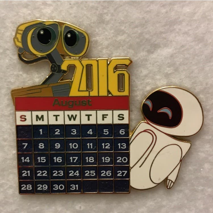 Pixar Calendars 2016 - August - Wall-E & Eve