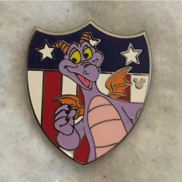 Hidden Mickey 2013 WDW - Patriotic Shields - Figment