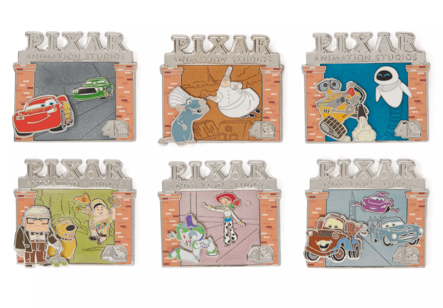 Pixar Animation Studios 40 Years Pin Set 2